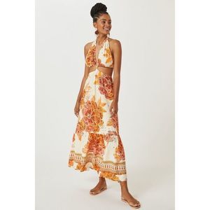 Anthropologie Farm Rio Cutout Floral Maxi Dress